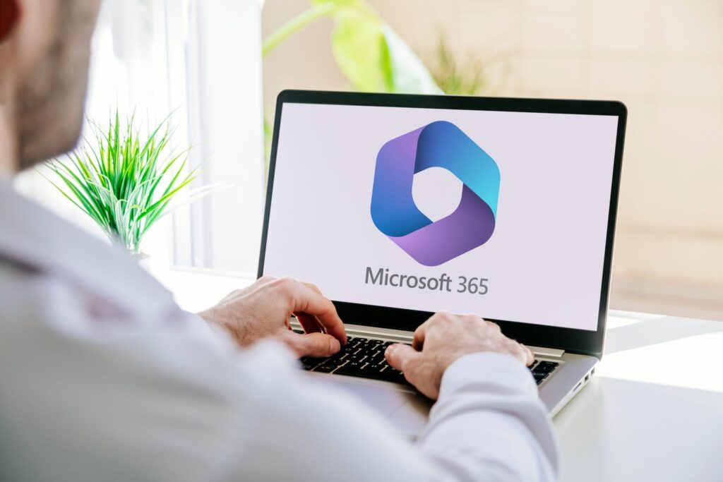 Microsoft 365 on laptop